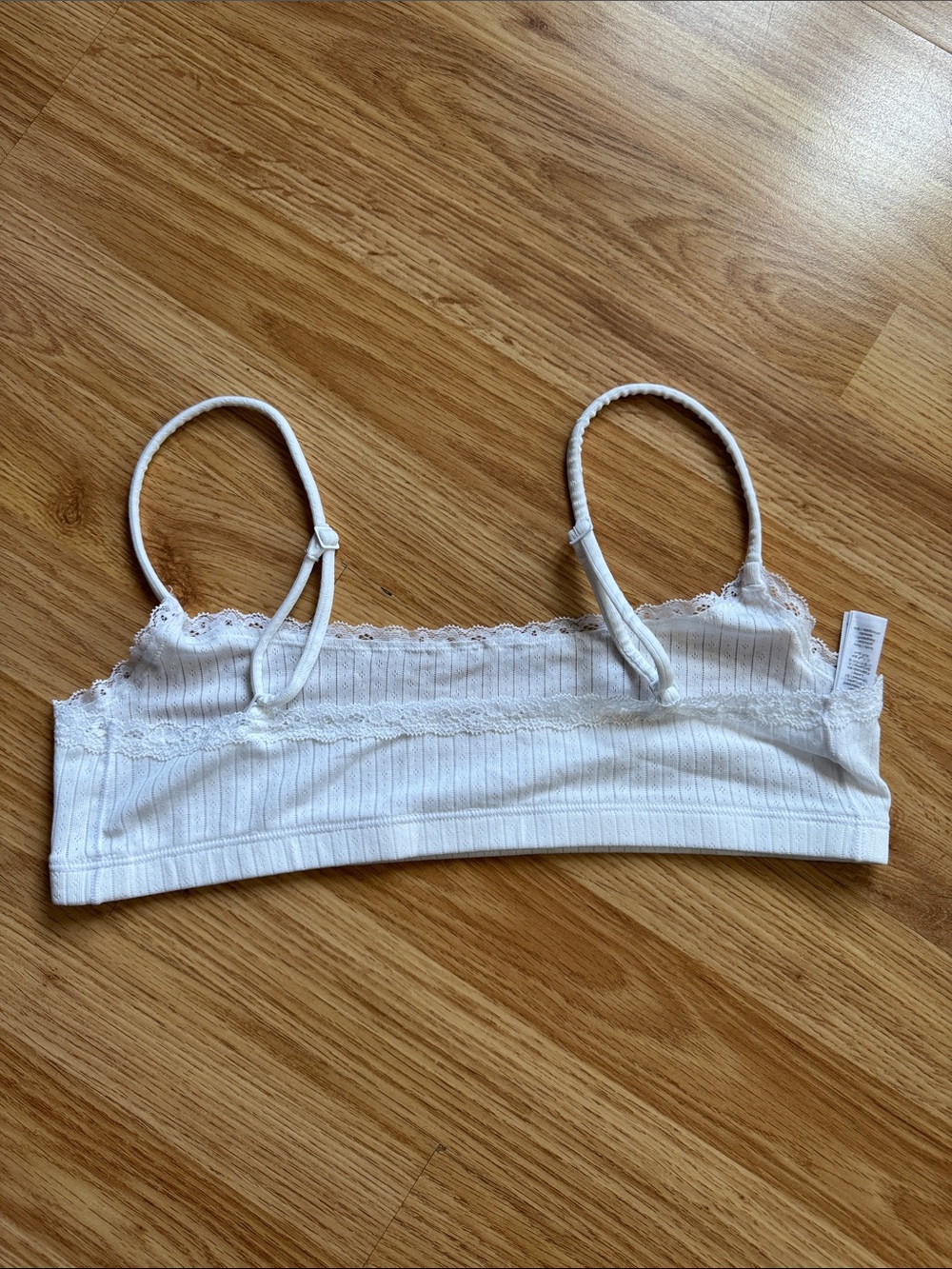 SKIMS Cotton Lace Pointelle Bralette ✨ size L - Picture 4 of 9